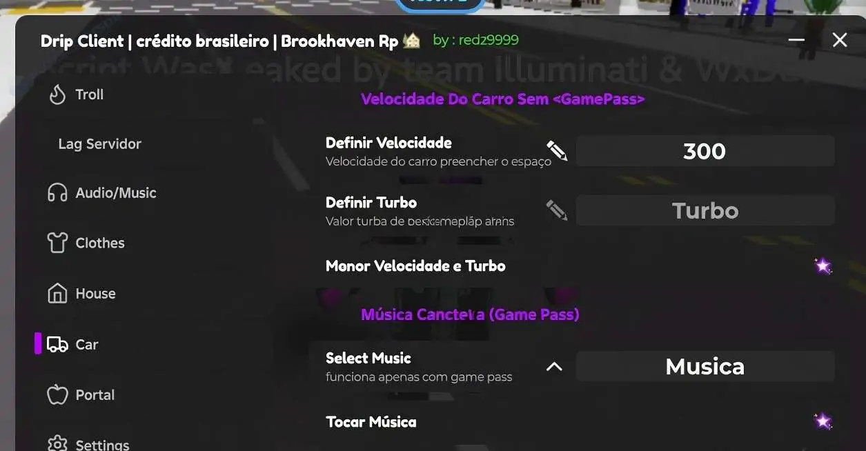 Drip Client Brookhaven Script New Updated By Redz9999
