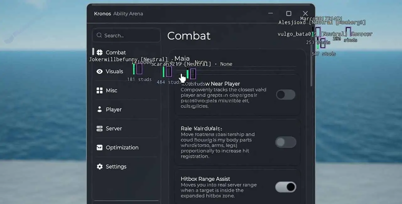 Kronos Hub Ability Arena Script