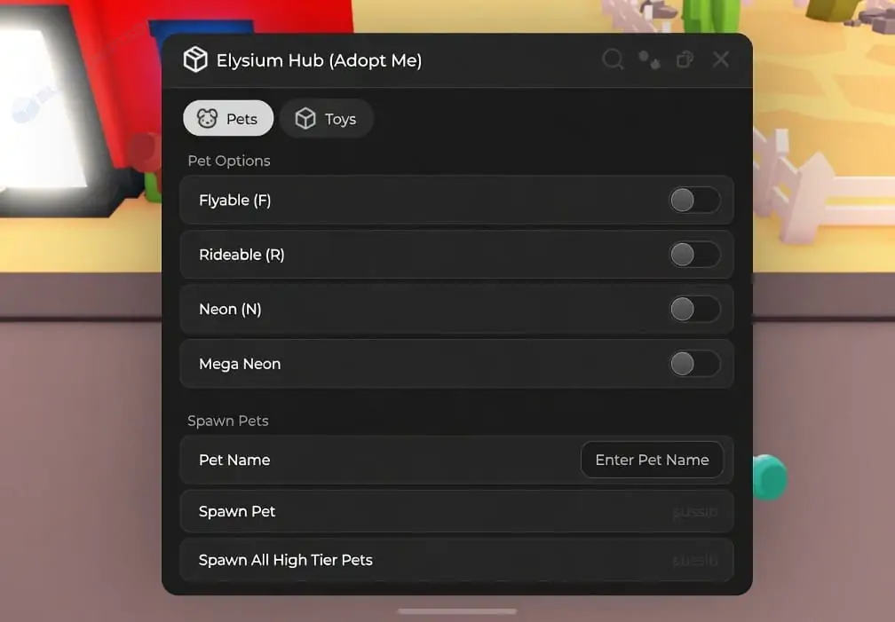 Elysium Hub ADOPT ME New Script