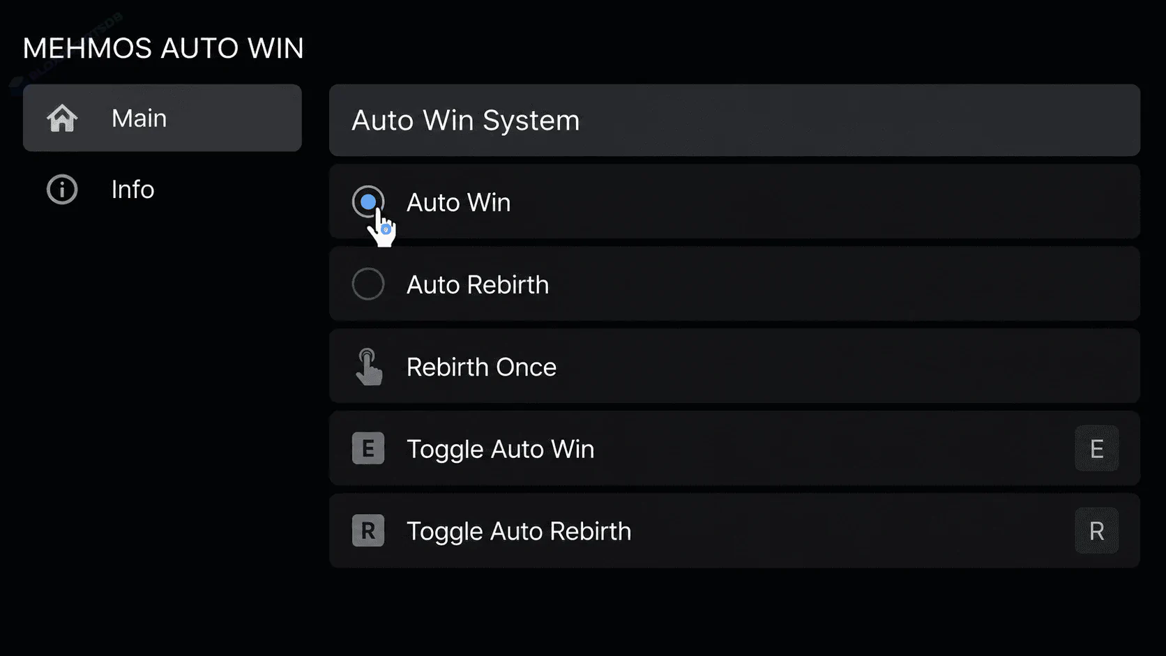 Mehmos Auto Hub +1 Aura Speed Escape Script [Auto Win, Auto Rebirth]
