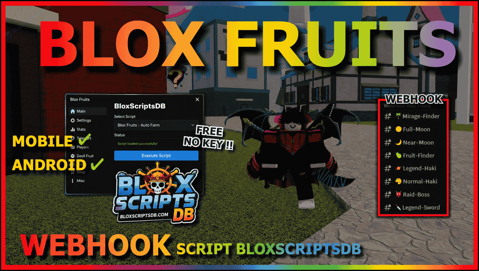 Tay Hub Blox Fruits Script No Key (Webhook)