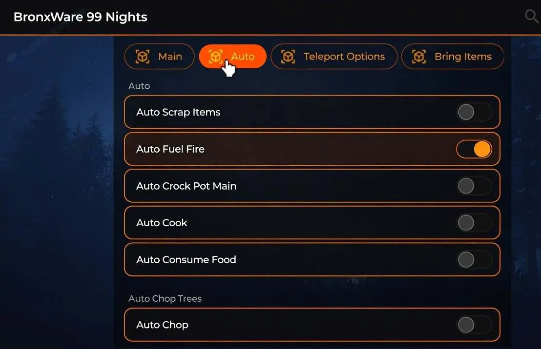 BronxWare GUI 99 Nights in the Forest Script
