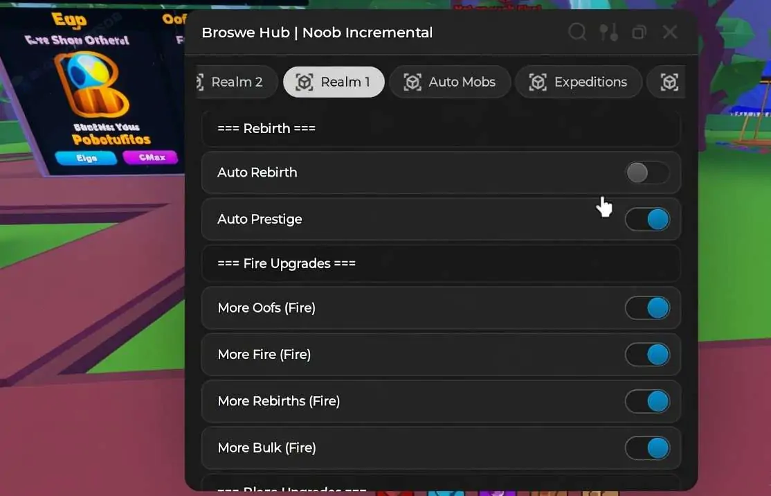 Broswe Hub Noob Incremental Script [AUTO FARM, AUTO PLAY]