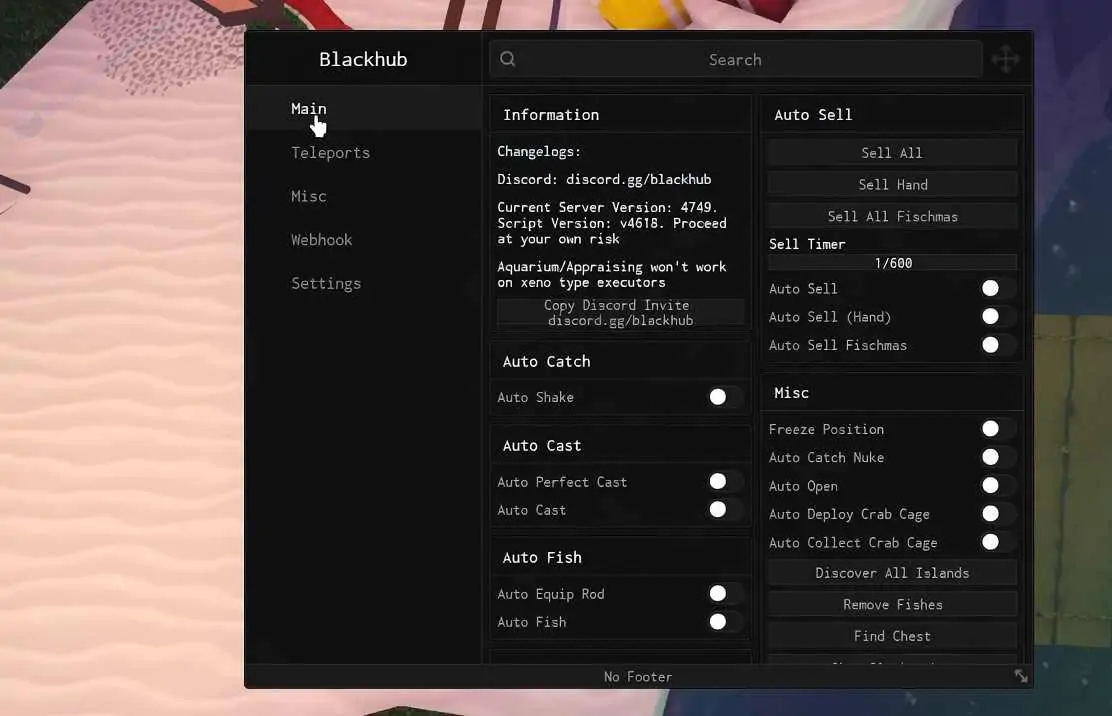 Black Hub Fisch Script (UPDATED)